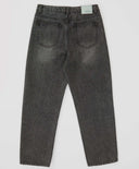 Blugi regular fit, cu croială dreaptă și efect de uzură, gri, pentru copii, Button Blue