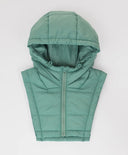 Mânecă căptușită cu glugă verde pentru fetițe Button Blue