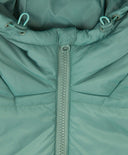 Mânecă căptușită cu glugă verde pentru fetițe Button Blue