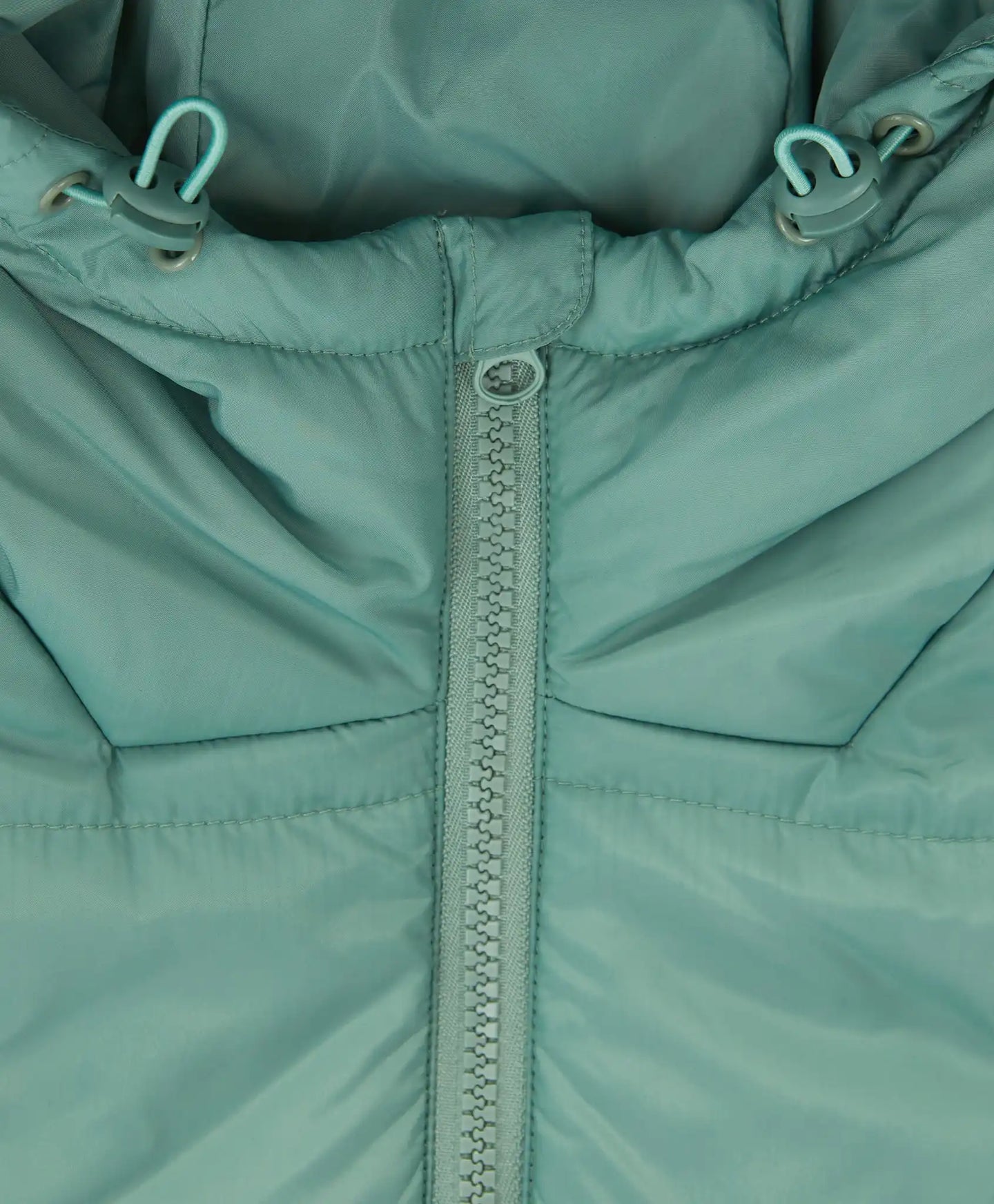 Mânecă căptușită cu glugă verde pentru fetițe Button Blue