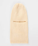 Balaclava tricotată crem pentru copii Button Blue