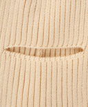 Balaclava tricotată crem pentru copii Button Blue