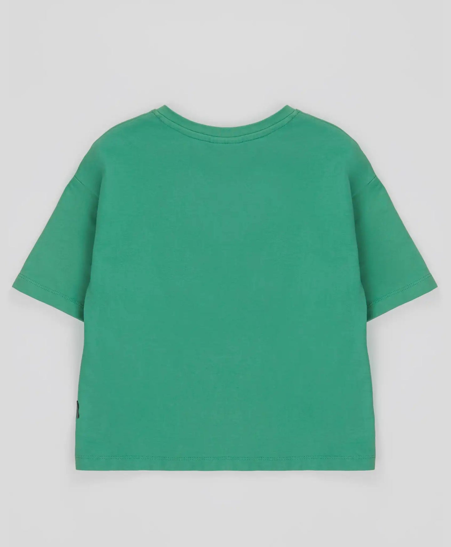 Tricou cu mâneci scurte și imprimeu verde pentru fete Button Blue