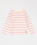 Longsleeve cu dungi multicolore pentru fete Button Blue