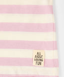 Longsleeve cu dungi multicolore pentru fete Button Blue