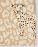 Tricou cu mâneci scurte și imprimeu leopard bej pentru fete Button Blue