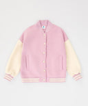 Jachetă bomber căptușită cu nasturi roz pentru fete Button Blue