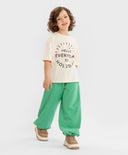 Джогъри с ластичен колан зелени за МОМИЧЕ основен изглед