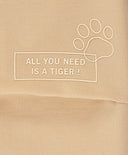 Joggeri cu pliuri la genunchi, talie elastică și imprimeu, bej, pentru fată, Button Blue