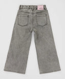 Blugi evazați, gri, pentru fată, Button Blue