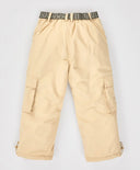 Pantaloni căptușiți, de sezon intermediar, impermeabili, cu ajustare la craci, bej, pentru fată, Button Blue