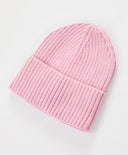 Căciulă tricotată cu tiv roz pentru fetițe Button Blue