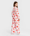 Pijamale cu pantaloni și tricou cu mânecă lungă, imprimeu Spărgătorul de Nuci, pentru fată, Button Blue