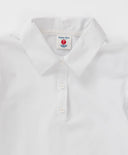 Bluză cu mâneci scurte bufante, albă, Button Blue