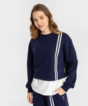 Hanorac cu dungi albastre Button Blue