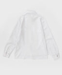 Bluză cu dantelă și guler, albă, Button Blue