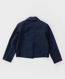 Sacou scurt, drept, cu un singur rând de nasturi, albastru Button Blue