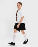 Fustă-pantalon cu suprapunere, neagră, Button Blue