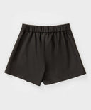 Fustă-pantalon cu suprapunere, neagră, Button Blue