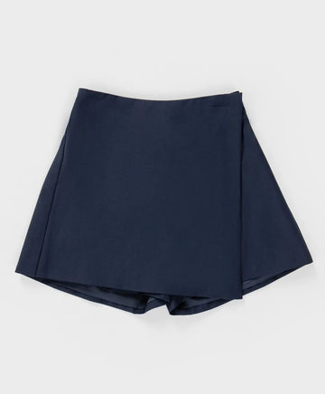 Fustă-pantalon clasică, albastră, Button Blue