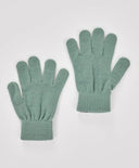 Mănuși tricotate verzi pentru copii, Button Blue