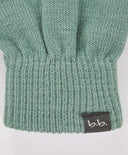 Mănuși tricotate verzi pentru copii, Button Blue