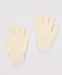 Mănuși tricotate crem pentru copii, Button Blue