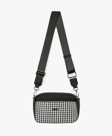 Geantă crossbody cu detalii contrastante, neagră pentru fete Gulliver