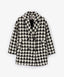Palton cu model "pie-de-poule", alb-negru pentru fete, Gulliver