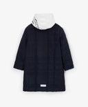 Palton pentru sezonul intermediar din material rezistent la apă cu guler detașabil, albastru, pentru fete, Gulliver