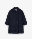 Palton pentru sezonul intermediar din material rezistent la apă cu guler detașabil, albastru, pentru fete, Gulliver