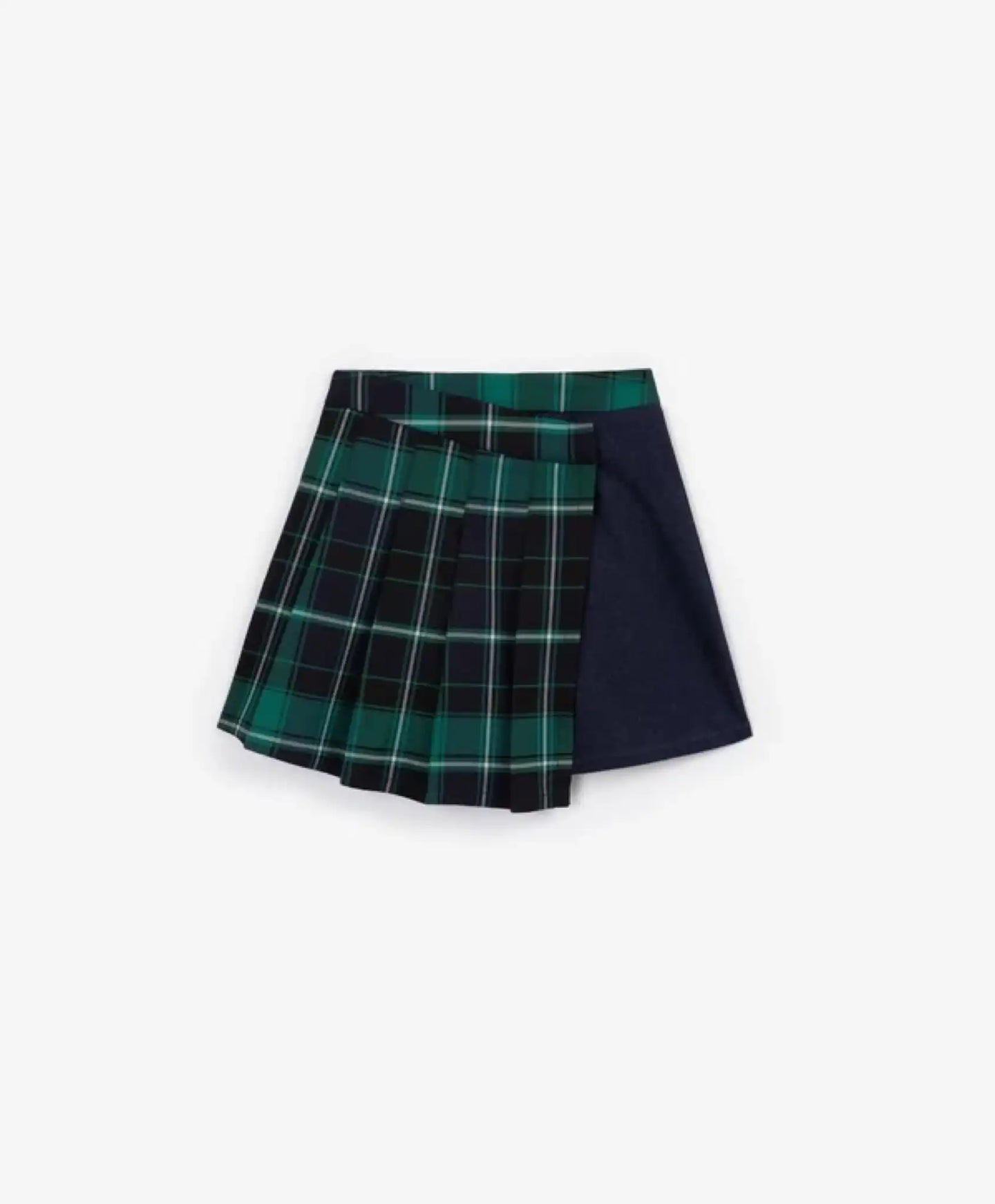 Fustă din denim, cu detaliu aplicat în carouri, pentru fată, Gulliver