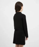 Jachetă tricotată cu închidere cu nasturi metalici, neagră, pentru fată, Gulliver