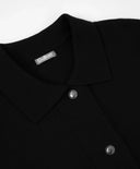 Jachetă tricotată cu închidere cu nasturi metalici, neagră, pentru fată, Gulliver