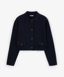 Плетено яке синьо за МОМИЧЕ основен изглед