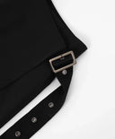 Fustă-pantaloni din material textil, negri, pentru fată, Gulliver