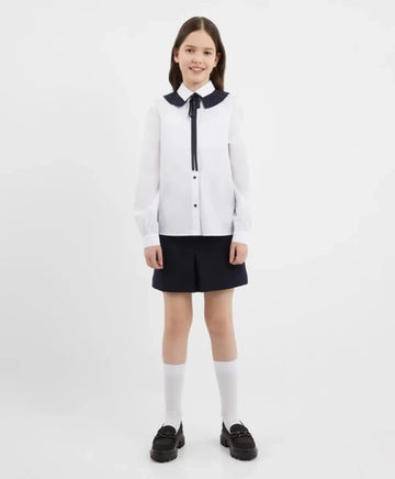 Fustă tricotată, albastră, pentru fată, Gulliver