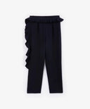 Pantaloni conici cu volane, albaștri, pentru fată, Gulliver