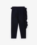 Pantaloni conici cu volane, albaștri, pentru fată, Gulliver