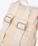 Rucsac pentru fată, matlasat, formă moale, din piele ecologică mată, alb-lăptos Gulliver