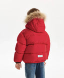 Geacă de iarnă pentru fată, matlasată, cu puf artificial, roșie Gulliver