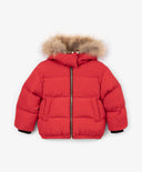 Geacă de iarnă pentru fată, matlasată, cu puf artificial, roșie Gulliver