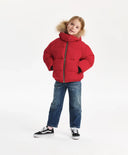 Geacă de iarnă pentru fată, matlasată, cu puf artificial, roșie Gulliver