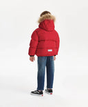 Geacă de iarnă pentru fată, matlasată, cu puf artificial, roșie Gulliver