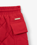 Fustă pentru fată, matlasată, din material impermeabil, roșie Gulliver