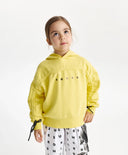 Hanorac pentru fată, siluetă oversize moderată, galben Gulliver