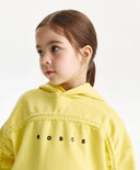 Hanorac pentru fată, siluetă oversize moderată, galben Gulliver
