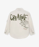 Cămașă pentru băiat cu mânecă lungă, siluetă dreaptă, gri cu print Gulliver