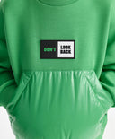 Bluză sport pentru băiat din neopren, cu buzunar tip cangur, verde Gulliver