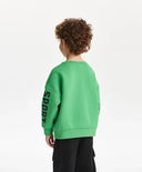 Bluză sport pentru băiat din neopren, cu buzunar tip cangur, verde Gulliver